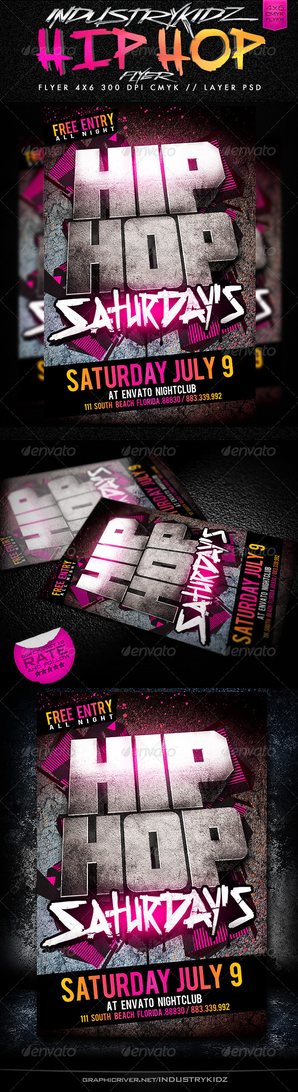 Hip Hop Saturdays Flyer - Events Flyers