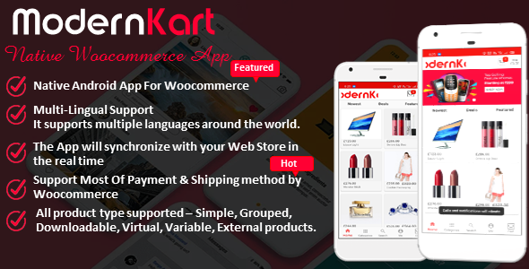 Modernkart native Woocommerce Android App