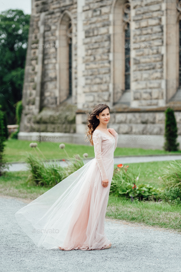 light pink dress girl