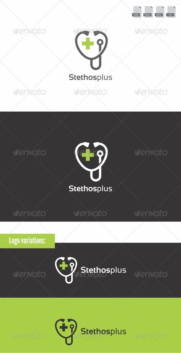 Stethos Plus - Medical Logo - Objects Logo Templates