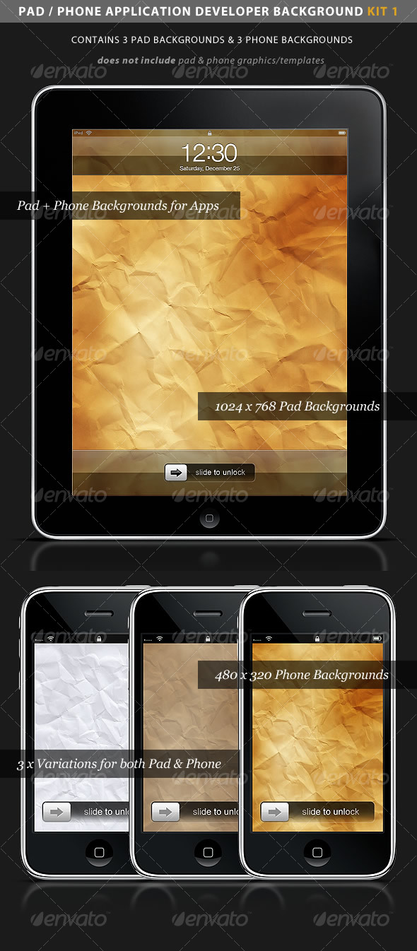 iPad / iPhone App Developer Kit 1 > Paper - Backgrounds Graphics