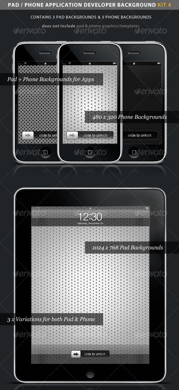 iPad / iPhone App Developer Kit 4 > Metal - Backgrounds Graphics