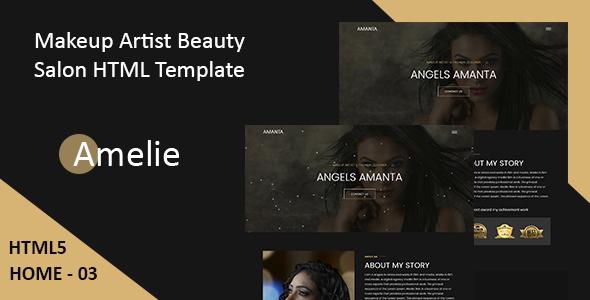 Great Amelie - Makeup Artist & Model Portfolio HTML Template