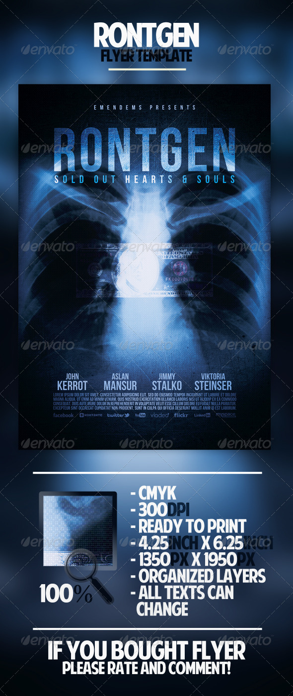 Rontgen Flyer Template - Miscellaneous Events