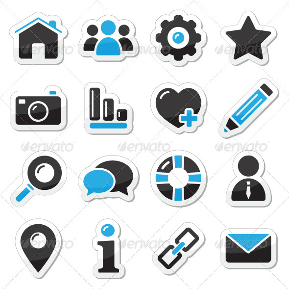 Web and internet icons set - Web Elements Vectors