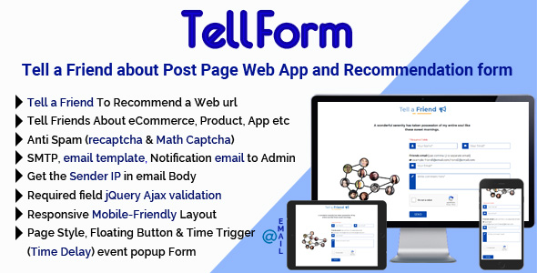 TellForm – Tell a Friend about Post Page Web App and Recommendation Form