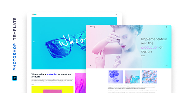 Whoop – Creative Agency Template for Photoshop