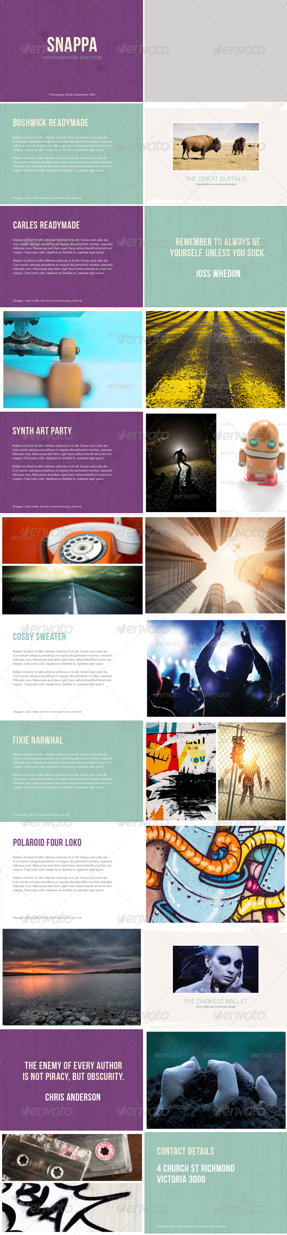 Snappa - Photo Album or Folio Template - Photo Albums Print Templates