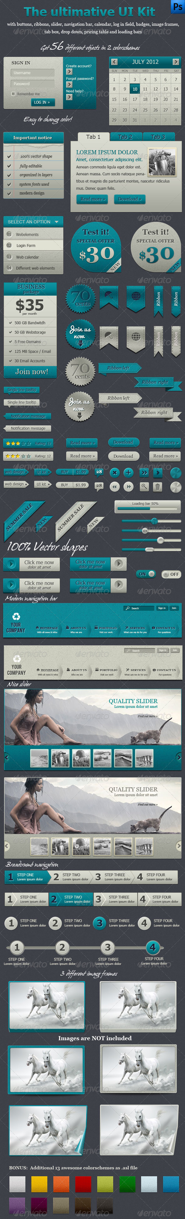 Ultimative UI Kit - User Interfaces Web Elements