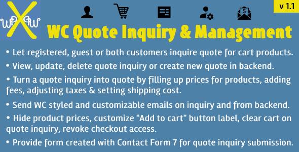 Woocommerce Quote Inquiry & Management