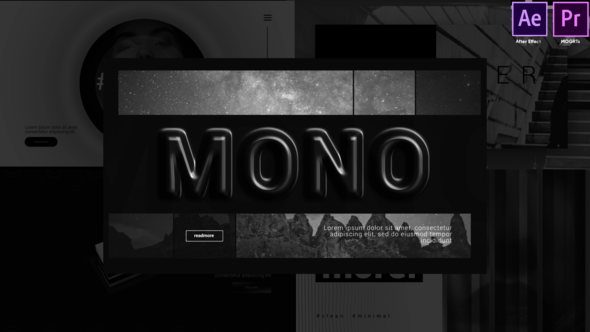 Monochrome Dynamic Typography