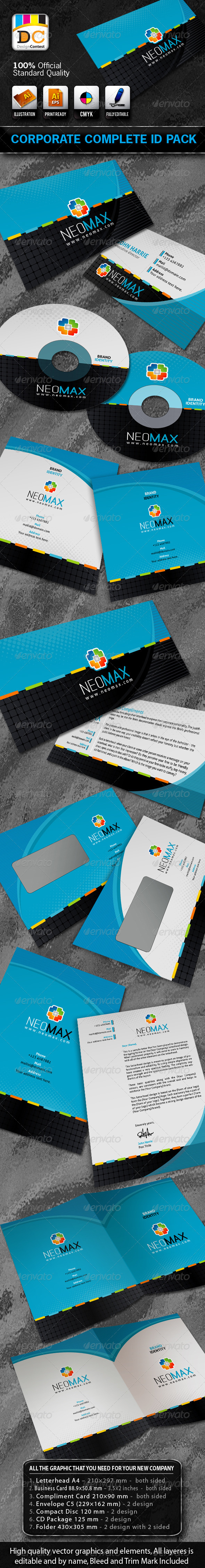 Neo Max Corporate Complete ID Pack - Stationery Print Templates