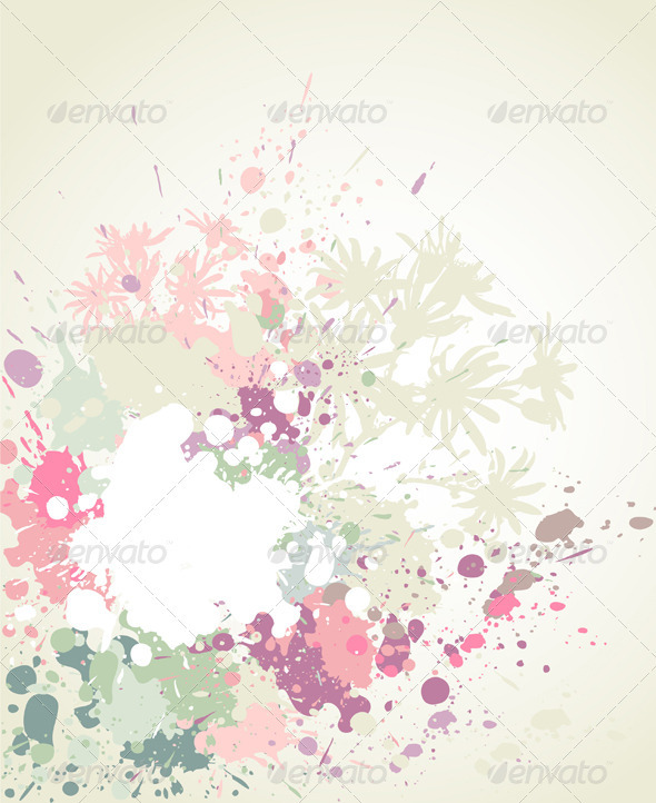 Grunge Floral Background - Backgrounds Decorative