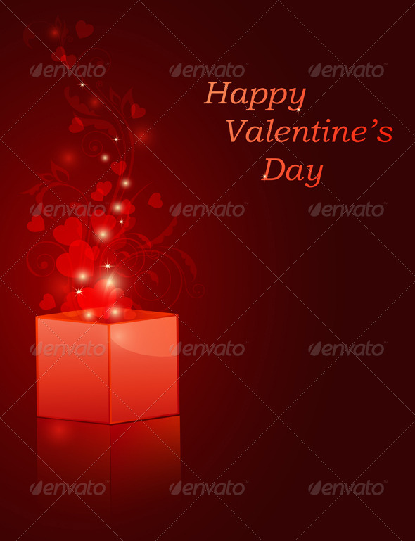 Valentine's Day Greeting Card with Hearts - Valentines Seasons/Holidays