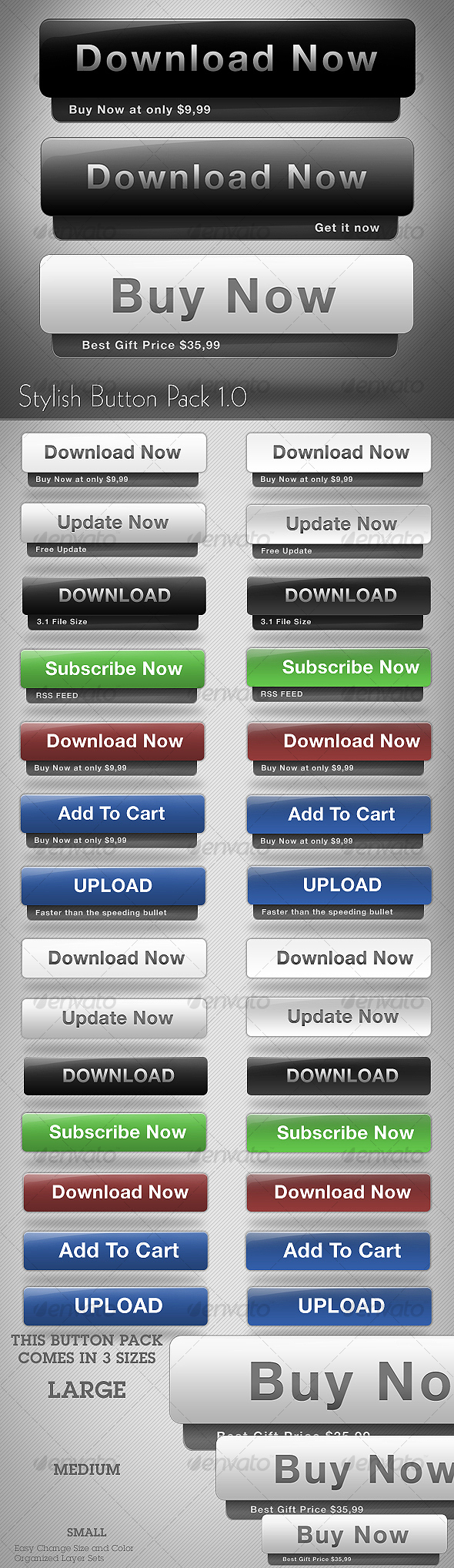 Stylish Button Pack 1.0 - Buttons Web Elements