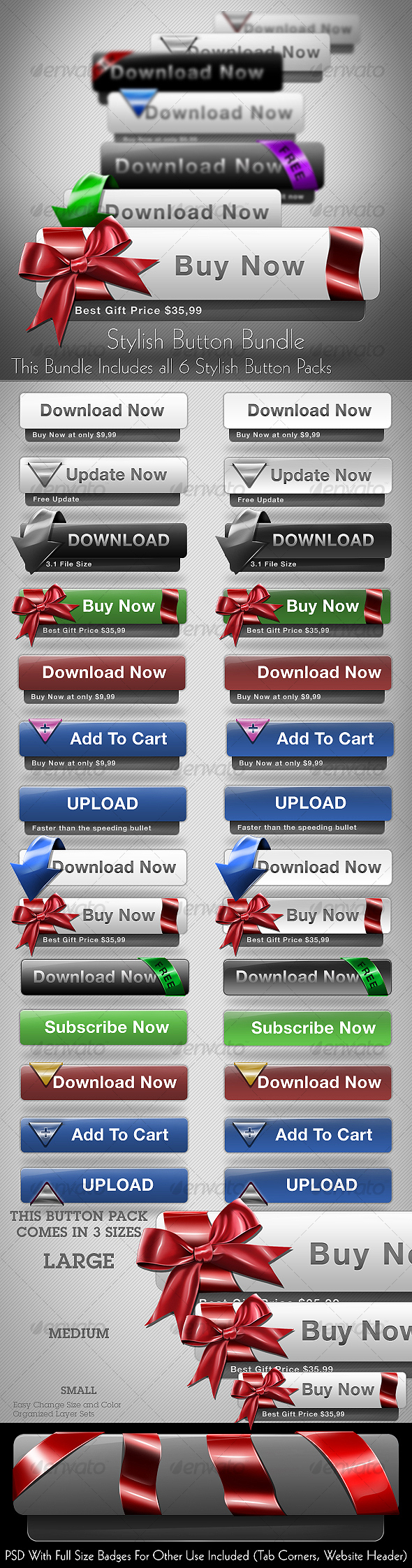Stylish Button Bundle - Buttons Web Elements