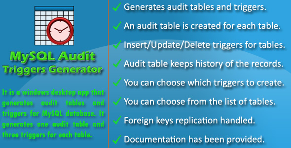 Audit Triggers Generator for MySQL