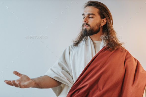 Jesus reaching out the hand