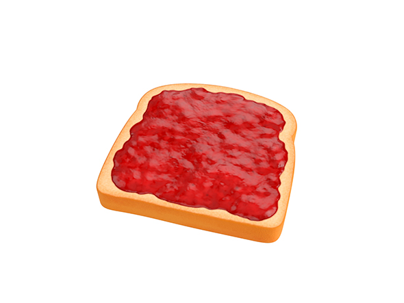 Toast with Jam - 3Docean 28185313