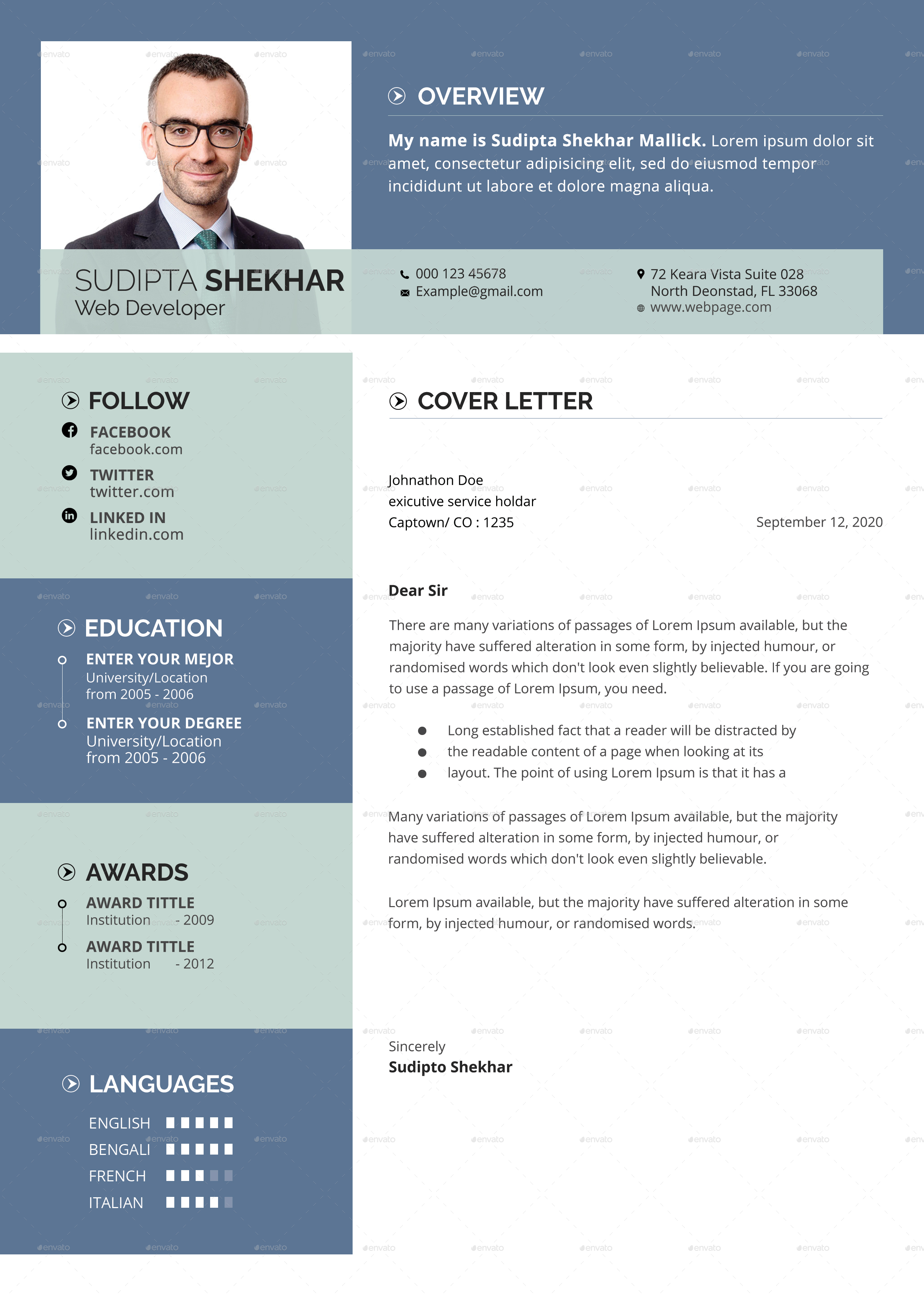 Resume Template, Print Templates | GraphicRiver