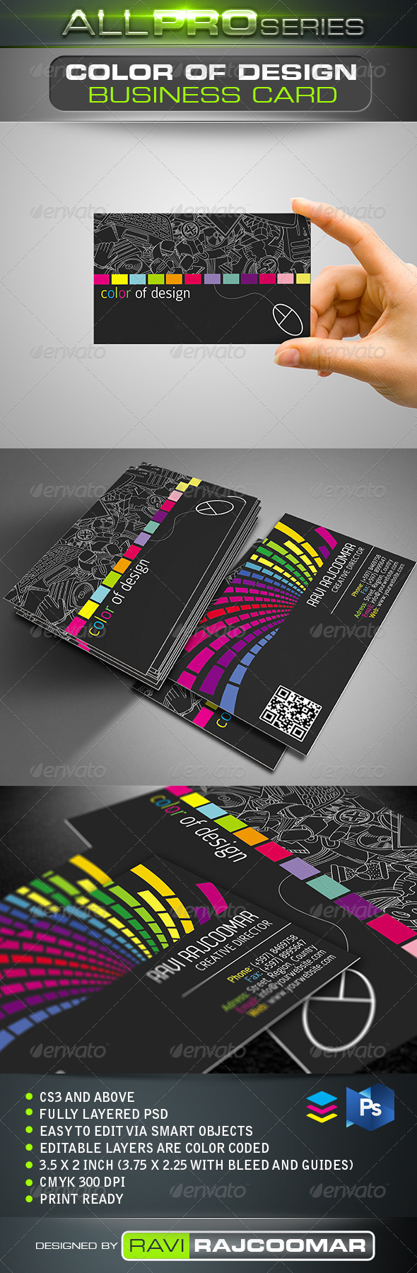 Color of Design Business Card - Business Cards Print Templates