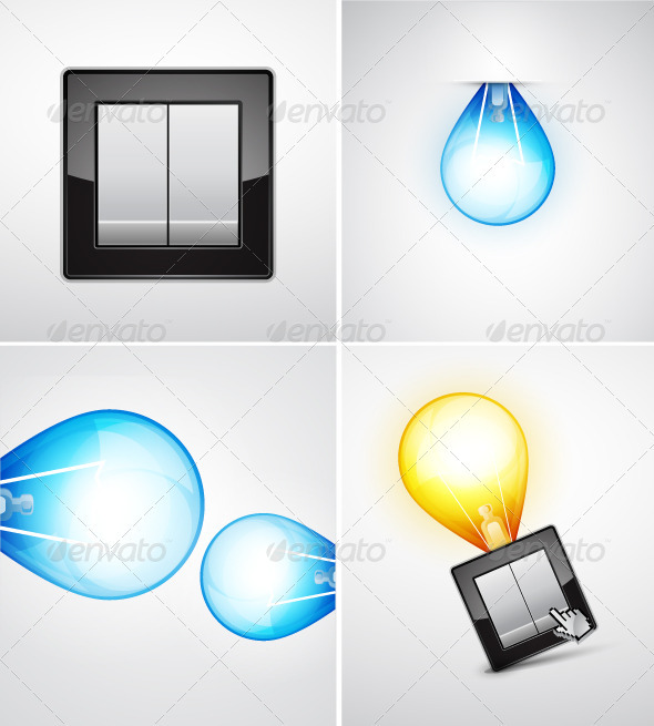 Vector Light Bulbs - Technology Conceptual
