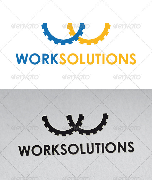 Work Solutions Logo - Letters Logo Templates