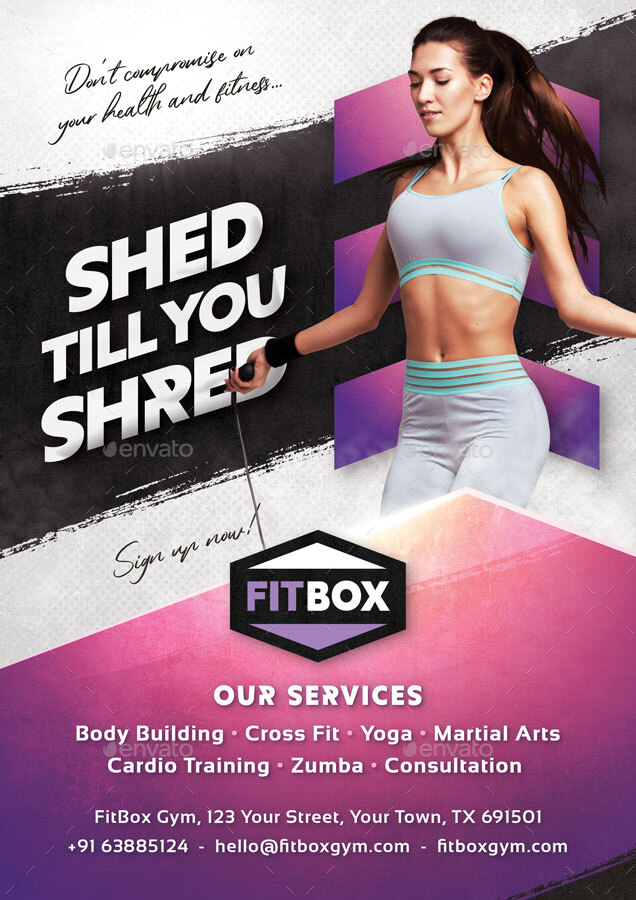 Fitness Flyer Template By Justusr846 Graphicriver