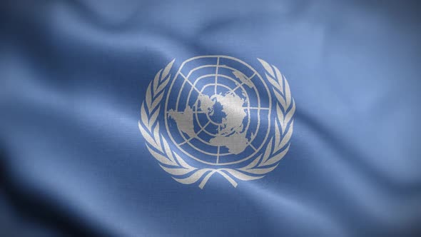 UN Flag Textured Waving Front Background HD alt