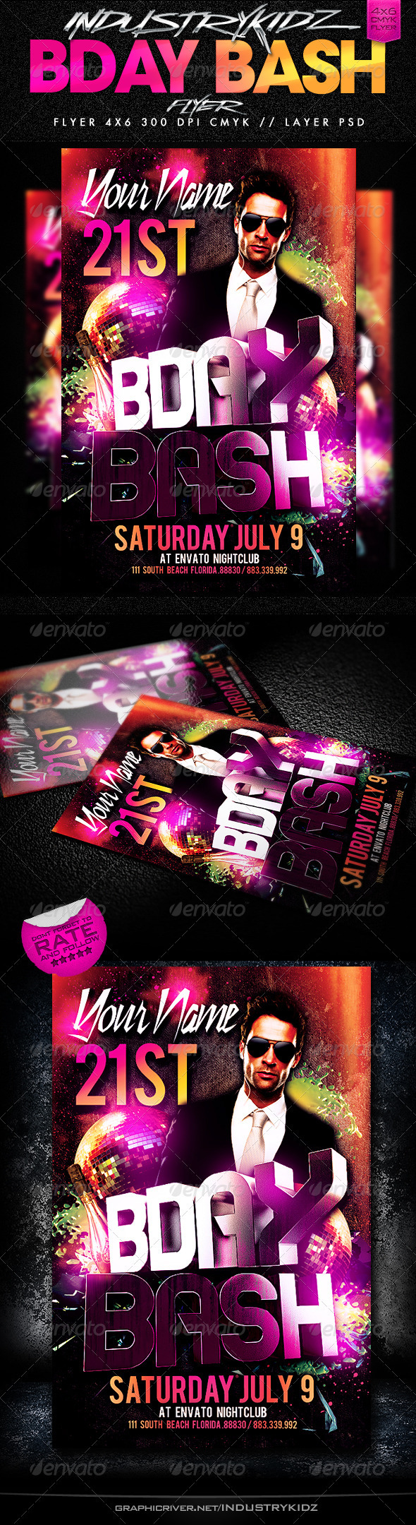 Birthday Bash Party Flyer - Clubs & Parties Events