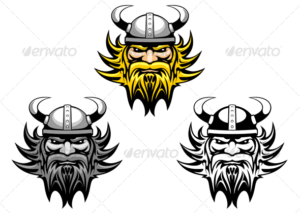 Ancient viking warrior - Tattoos Vectors