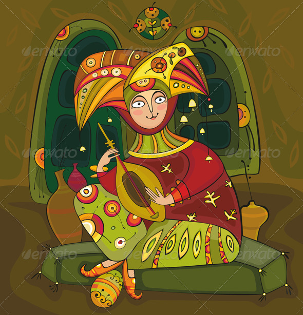 Folk Musician - People Characters