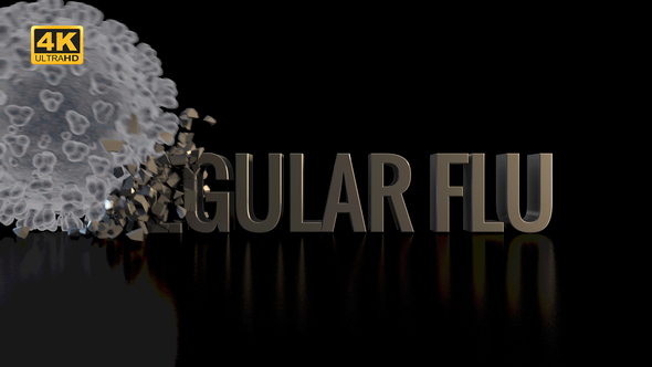 Corona / Covid-19 Crushing Regular Flu - 4K alt