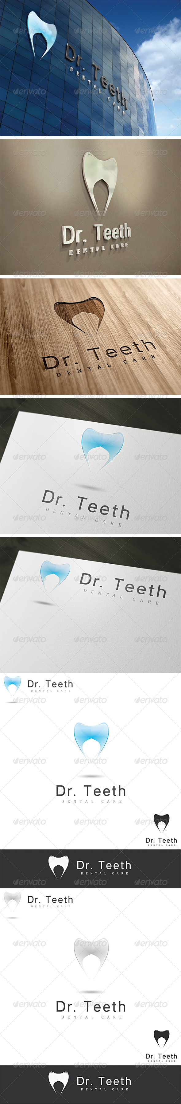 Dr. Teeth Dental Logo Template - Vector Abstract