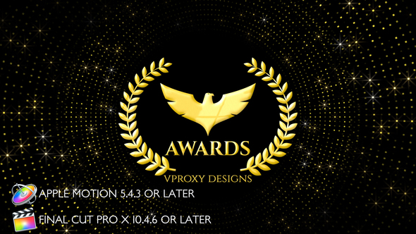 Awards Glitters Logo - Apple Motion