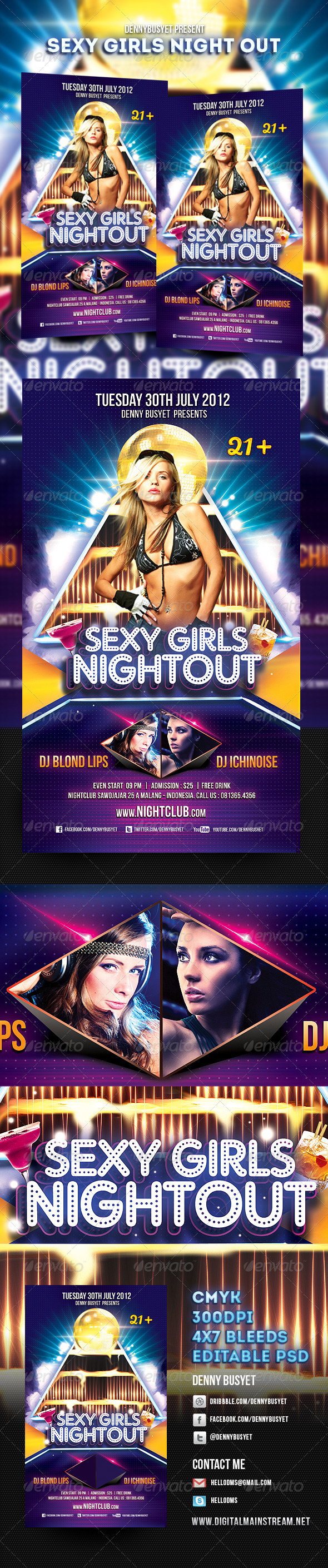 Sexy Girls Night Out Flyer - Clubs & Parties Events