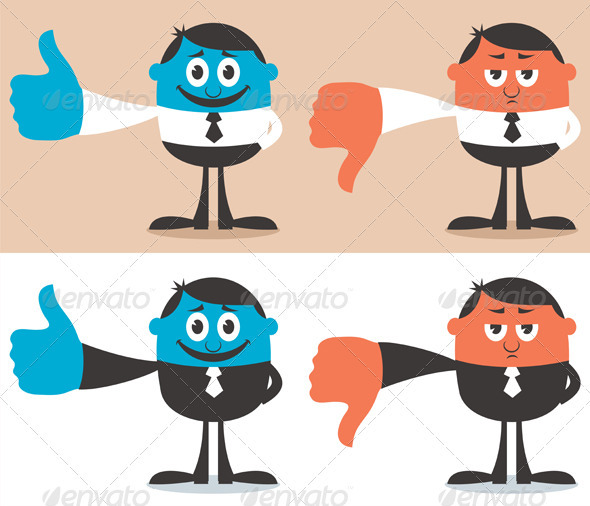 Like & Dislike - Characters Vectors