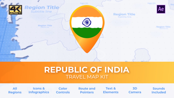 India Map - Republic of India Travel Map