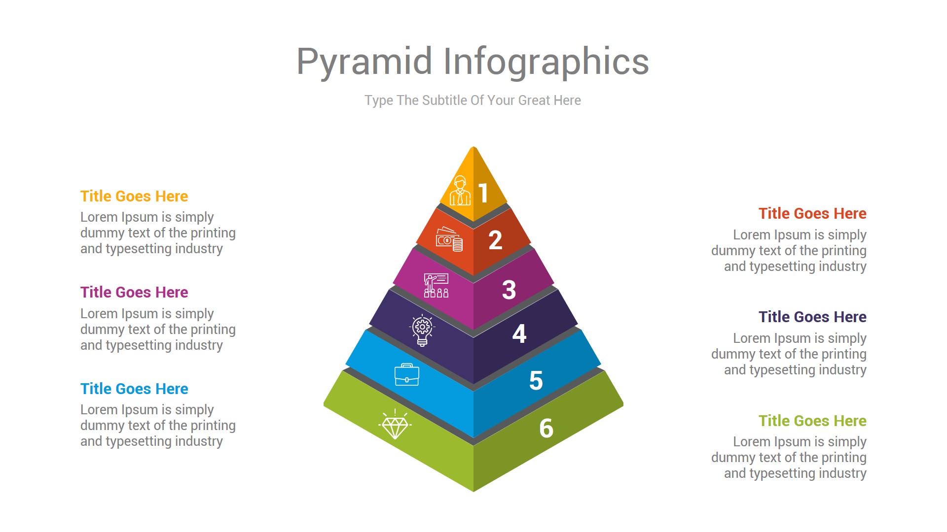 Pyramid Infographics Google Slides Diagram, Presentation Templates