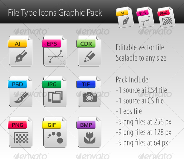 File Type Icons Graphic Pack - Software Icons