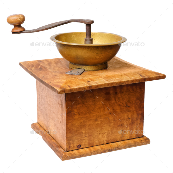 Antique manual coffee grinder Stock Photo by sergeyskleznev PhotoDune