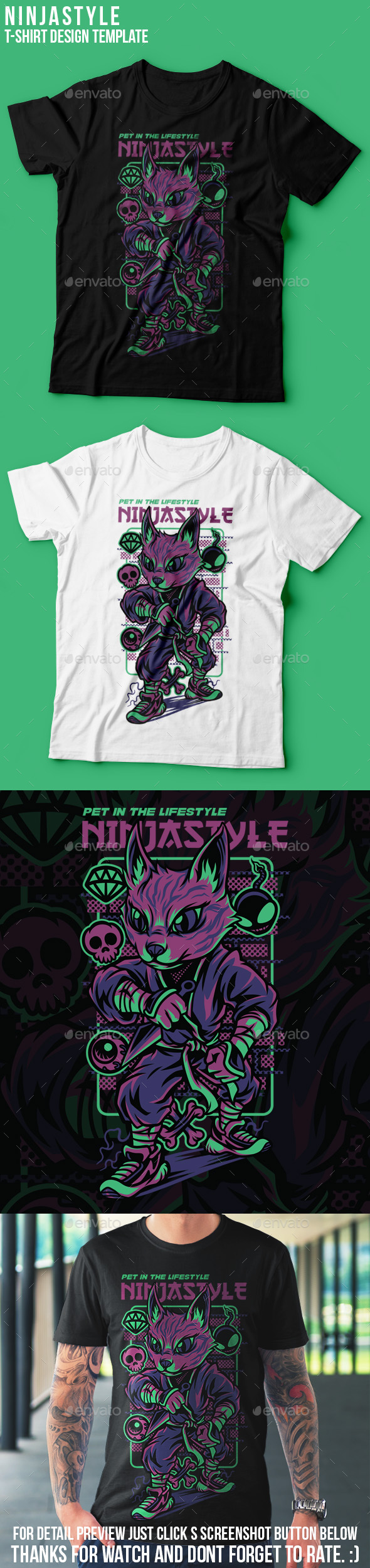 [DOWNLOAD]Ninja Style T-Shirt Design