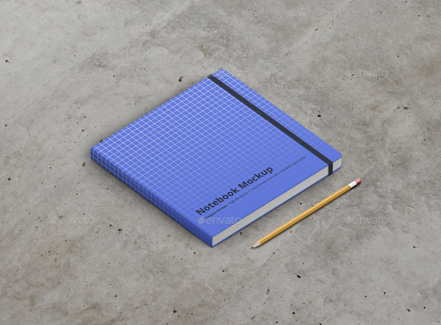 Notebook Mockup Square Format, Graphics