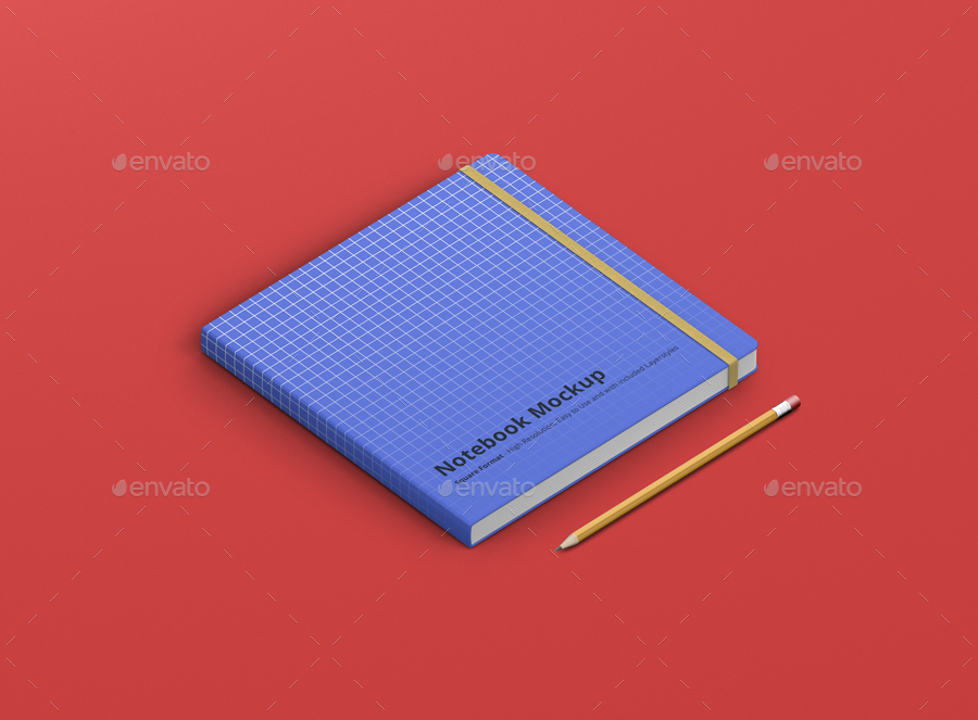 Notebook Mockup Square Format, Product Mockups ft. notebook