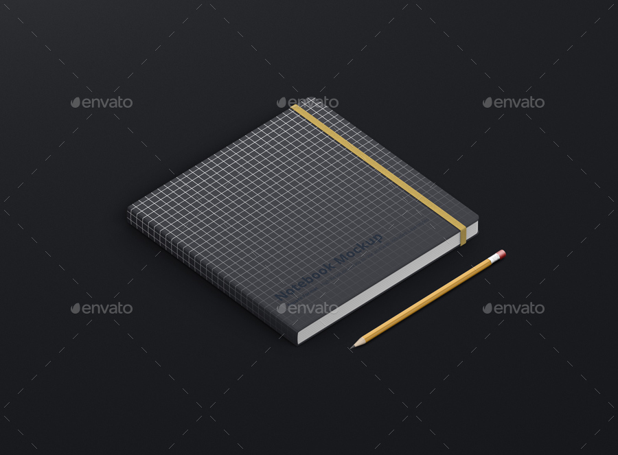 Notebook Mockup Square Format, Product Mockups ft. notebook & mockup -  Envato Elements