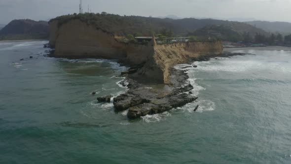 Aerial view of the cape of Montanita alt
