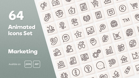 Marketing Animated Icons - VideoHive 28246258