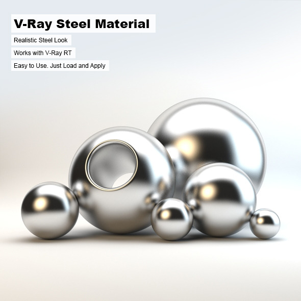 V-Ray Steel Material - 3Docean 2621805