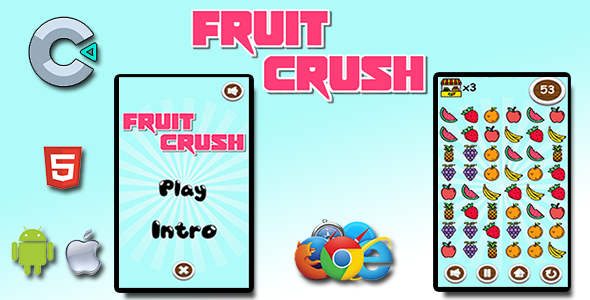 Fruit Crush - HTML5 Mobile Game