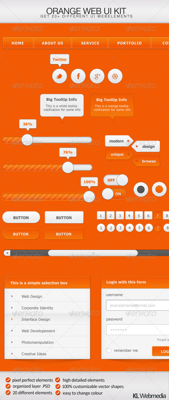 Orange Web UI Kit